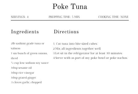 Poke Tuna
